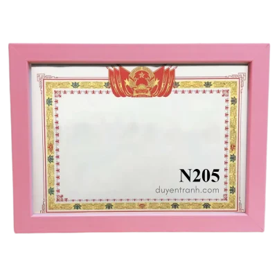 Mẫu viền khung bằng khen N205 - Hồng trơn