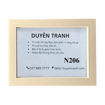 Mẫu viền khung bằng khen N206 - Kem trơn