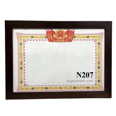 Mẫu viền khung bằng khen N207 - Nâu gỗ