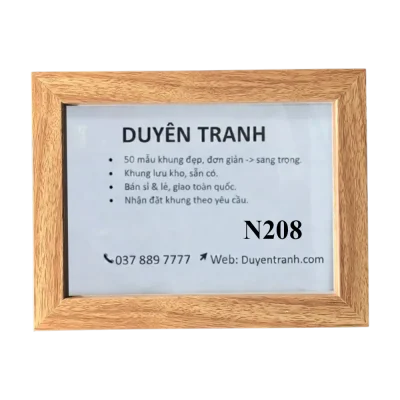 Mẫu viền khung bằng khen N208 - Vân gỗ tự nhiên