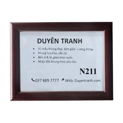 Mẫu viền khung bằng khen N211 - Nâu trơn