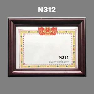 Khung bằng khen A4 viền N312 nâu đỏ, bản 3cm